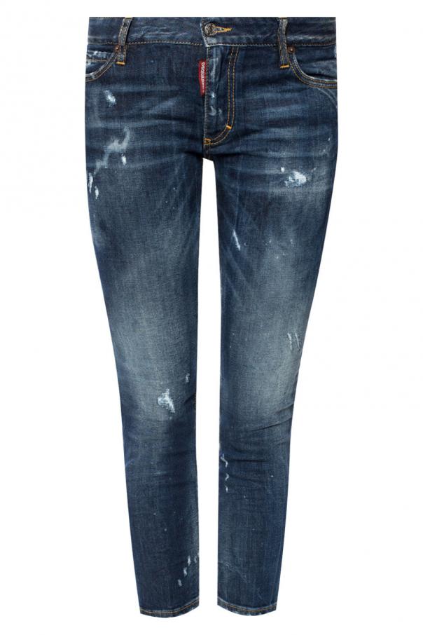 Blue 'Runway Straight Cropped Jean' jeans Dsquared2 - Vitkac Canada